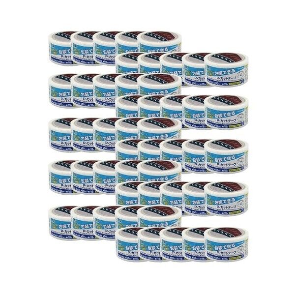 P-カットテープ No.4142 赤 0.15mm×50mm×15m 4142R 50巻