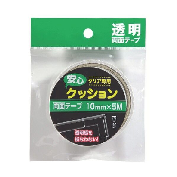 安心クッション専用テープ クリア 寸法:約巾10×5m巻き 502 1巻