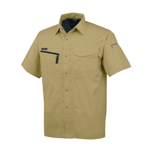 半袖シャツA-767 2キャメルBE LL A-767-2-LL 1点