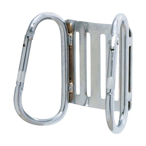 メッキ カラビナ式フックF-50W シルバー 02220 1丁