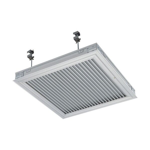 天井点検口シーリングハッチ 額縁タイプ シルバー ガラリ付き 606角 開口率32% CDZG60A 1点