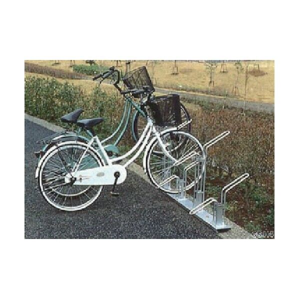 平置き自転車ラック前輪差込式サイクルスタンド 両面12台収容