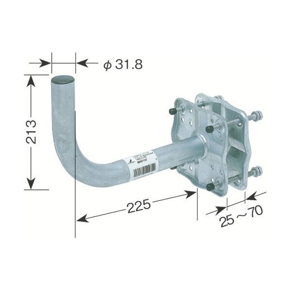 ベランダ用取付金具(BS・CSアンテナ用) MHV-117 1