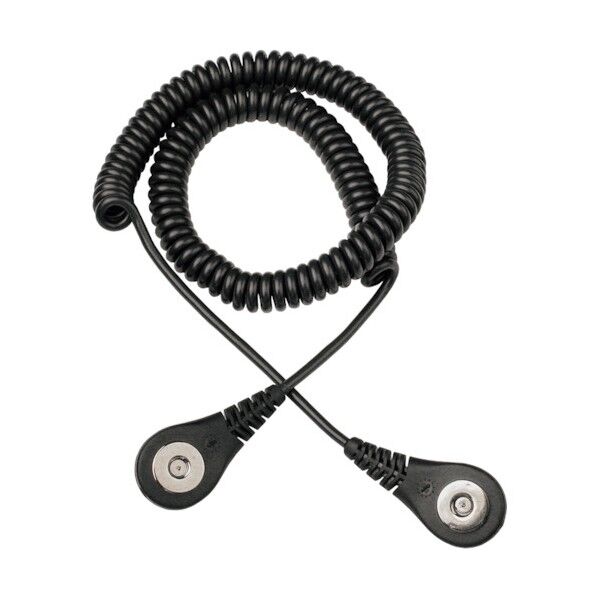 DESCO コード コイル式 マグネット嵌合 マグネット接地 黒 1．83m