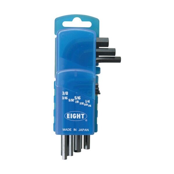 六角棒スパナ標準寸法ドアホルダー9本セット1/16~3/8