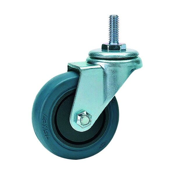 静かな音のキャスター (エレクターシェルフ用) ゴム車 R75Q 1点