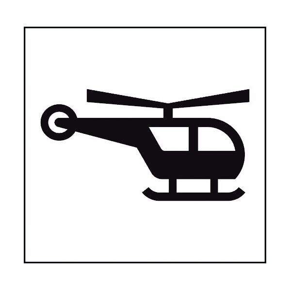 JISピクトサイン ヘリコプター/ヘリポート 150角 6300001259 1点