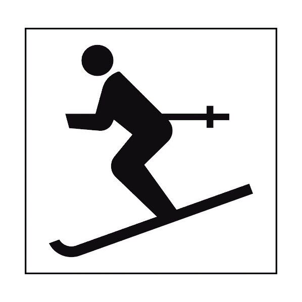 JISピクトサイン スキー場 150角 6300001285 1点