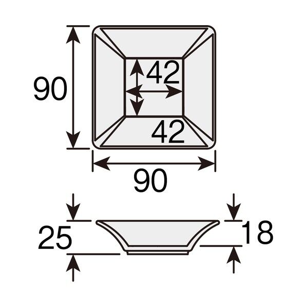 ESD対策トレー(90X90/6枚入) F-401 1点