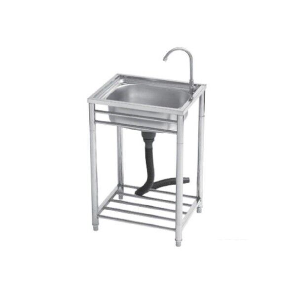 SANKA おそとキッチン ステンレス流し台55(蛇口付) W545×D450×H800mm(蛇口取り付け時H1040mm) OK-55SJ 1台...