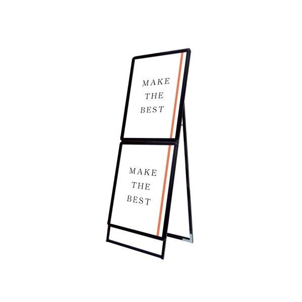 ポスターグリップスタンド看板コンビ(屋外用) B2B2片面ブラック