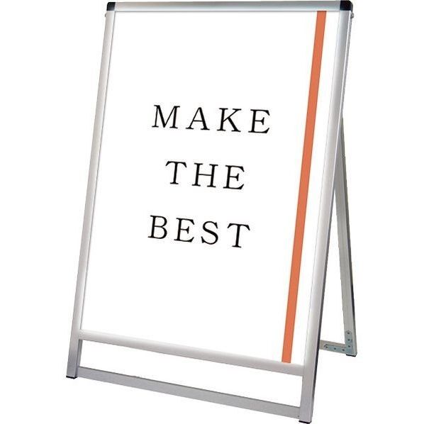 バリウススタンド看板LED A1ロウ片面 シルバー 630×360×970mm VASKLED-A1LK 1個