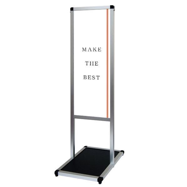 バリウスメッセージスタンド アクリルタイプ A3縦縦 シルバー 333×460×1210mm VAMSAC-A3TT 1台