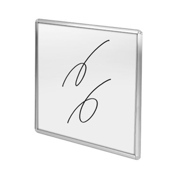 枠付ホワイトボード 300×300mm シルバー 311×90×311mm WBW300X300 1点