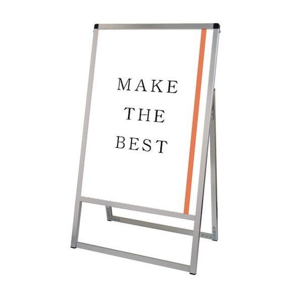 バリウススタンド看板 アクリルタイプ A0片面 シルバー 877×490×1375mm VASKACA0K 1点