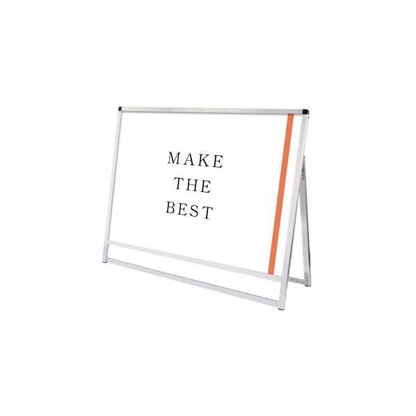 バリウススタンド看板 アクリルタイプ A0横ロウ片面 シルバー 1225×360×970mm VASKACA0YLK 1点