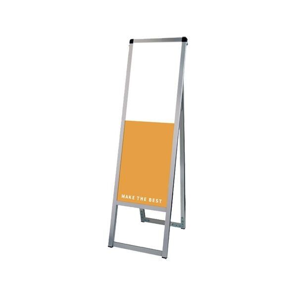 バリウススタンド看板 アルミ複合板タイプ 300×900片面 シルバー 336×405×1080mm VASKAP300X900K 1点