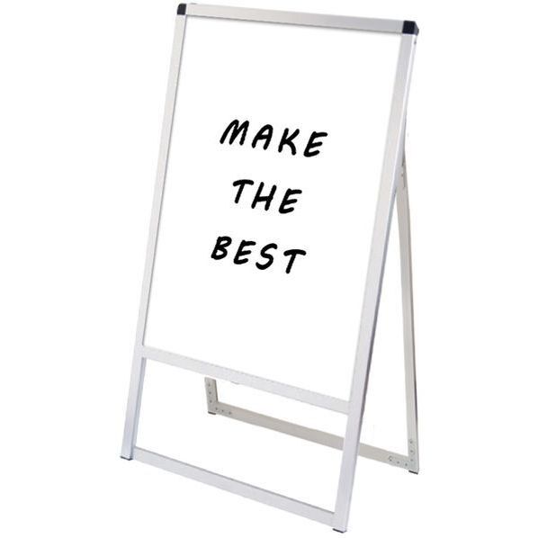 バリウススタンド看板 ホワイトボードタイプ A2片面 シルバー 456×320×790mm VASKWBA2K 1点