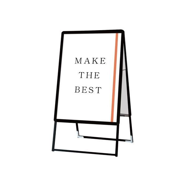 ポスターグリップスタンド看板 屋外用 A1両面ブラック ブラック 644×575×1105mm PGSKA1RBG 1点