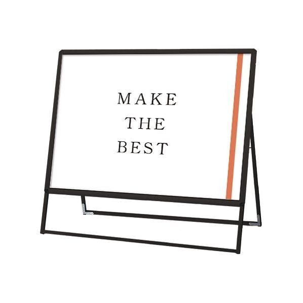 ポスターグリップスタンド看板 屋外用 B0横片面ブラック ブラック 1507×480×1300mm PGSKB0YKBG 1点