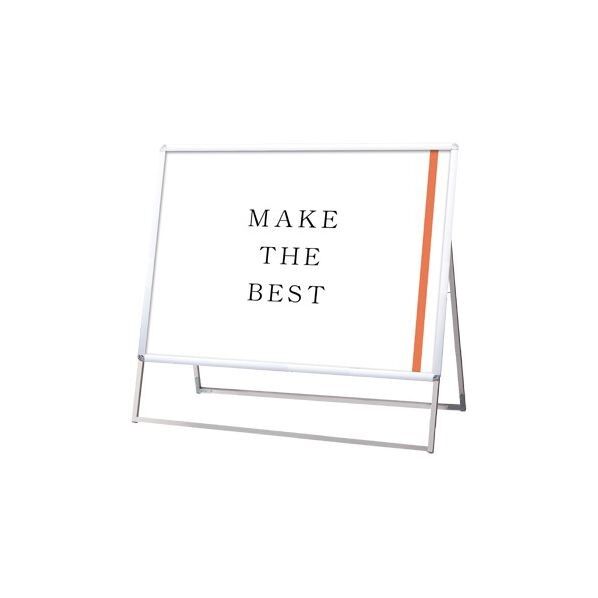 ポスターグリップスタンド看板 屋外用 B0横片面シルバー シルバー 1507×480×1300mm PGSKB0YKSG 1点