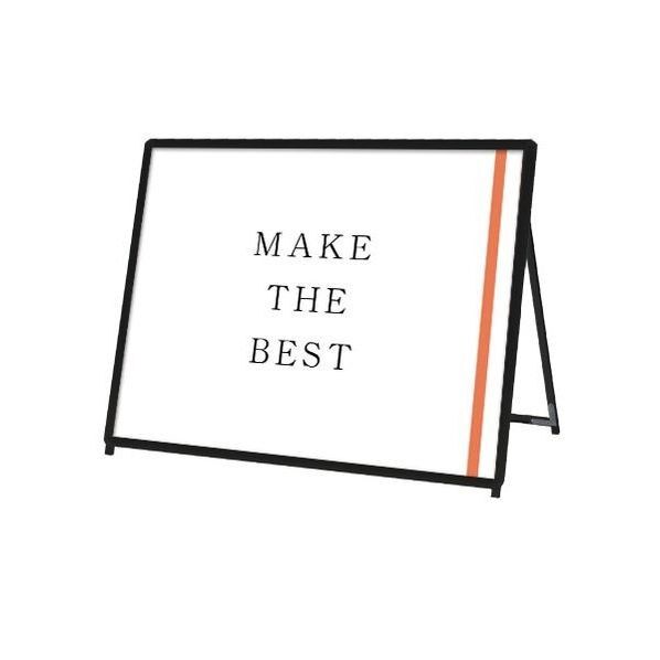 ポスターグリップスタンド看板 屋外用 B0横ロウ片面ブラック ブラック 1507×750×995mm PGSKB0YLKBG 1点