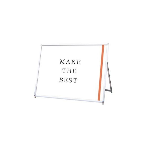 ポスターグリップスタンド看板 屋外用 B0横ロウ片面シルバー シルバー 1507×750×995mm PGSKB0YLKSG 1点