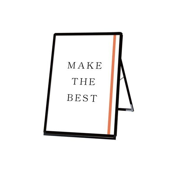 ポスターグリップスタンド看板 屋内用 B1ロウ片面ブラック ブラック 778×750×995mm PGSKB1LKB 1点