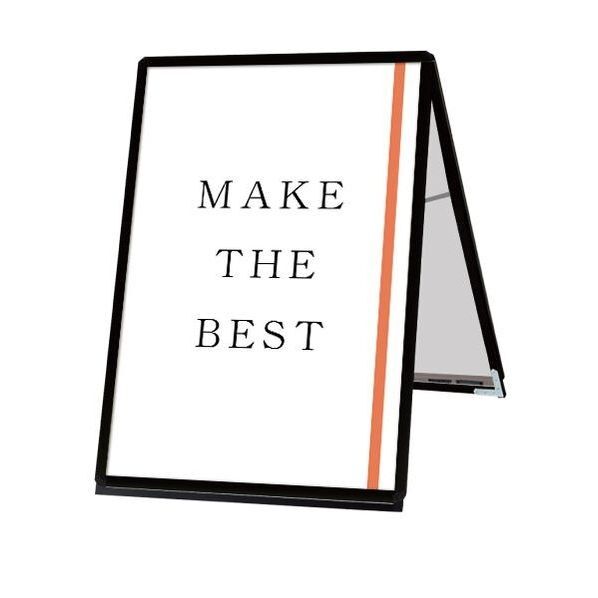 ポスターグリップスタンド看板 屋外用 B1ロウ両面ブラック ブラック 778×1130×995mm PGSKB1LRBG 1点