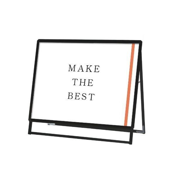 ポスターグリップスタンド看板 屋内用 B1横ロウ片面ブラック ブラック 1080×395×980mm PGSKB1YLKB 1点