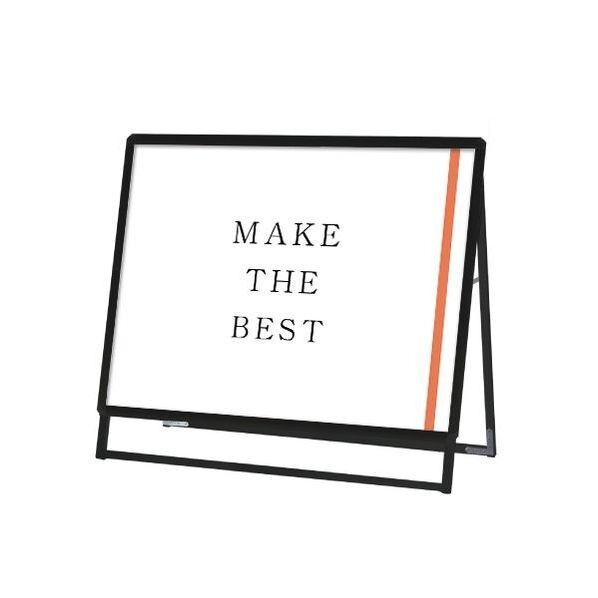 ポスターグリップスタンド看板 屋外用 B1横ロウ片面ブラック ブラック 1080×395×980mm PGSKB1YLKBG 1点