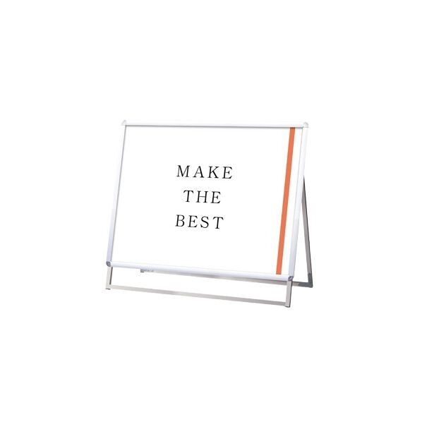 ポスターグリップスタンド看板 屋内用 B1横ロウ片面シルバー シルバー 1080×395×980mm PGSKB1YLKS 1点