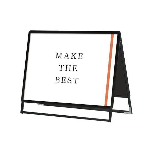 ポスターグリップスタンド看板 屋内用 B1横ロウ両面ブラック ブラック 1080×510×980mm PGSKB1YLRB 1点