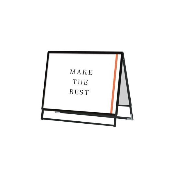 ポスターグリップスタンド看板 屋外用 B1横ロウ両面ブラック ブラック 1080×510×980mm PGSKB1YLRBG 1点