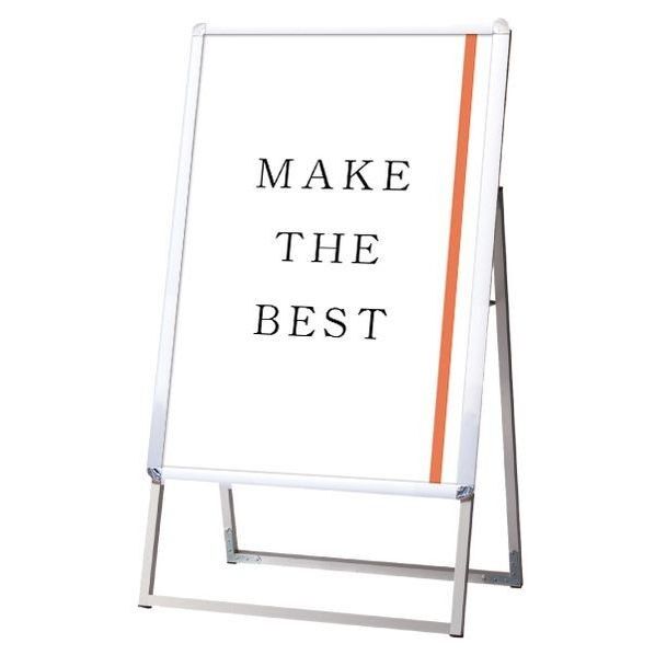 ポスターグリップスタンド看板 屋外用 B2片面シルバー シルバー 565×395×980mm PGSKB2KSG 1点