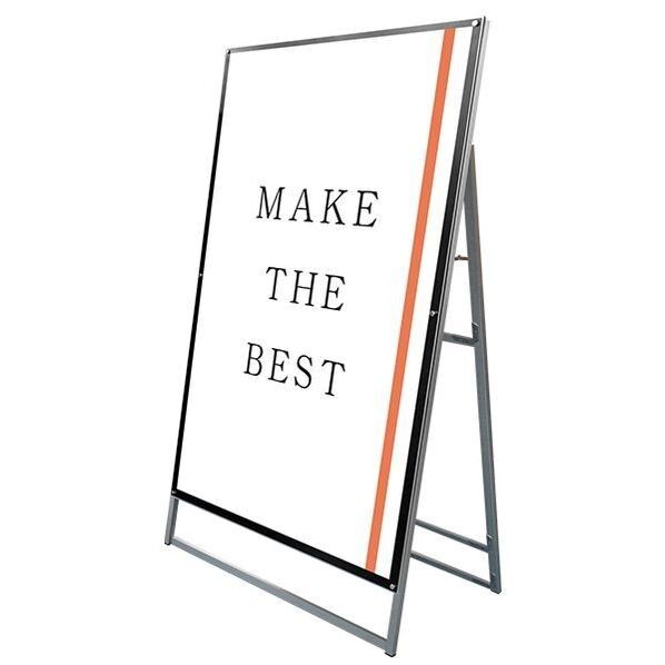 ポスター用スタンド看板 A0片面ブラック シルバー 920×510×1345mm PSSKA0KB 1点