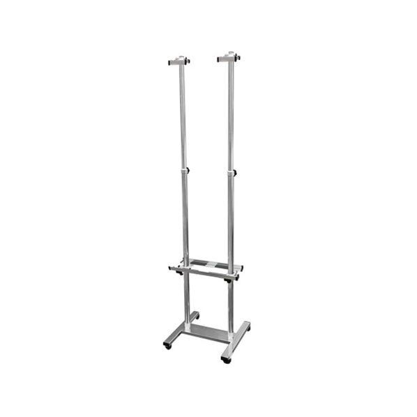 PAパネルスタンド23TWK-B 両面 樹脂輪キャスター付 シルバー 400×400×1420~2310mm PA23TWKBR 1点