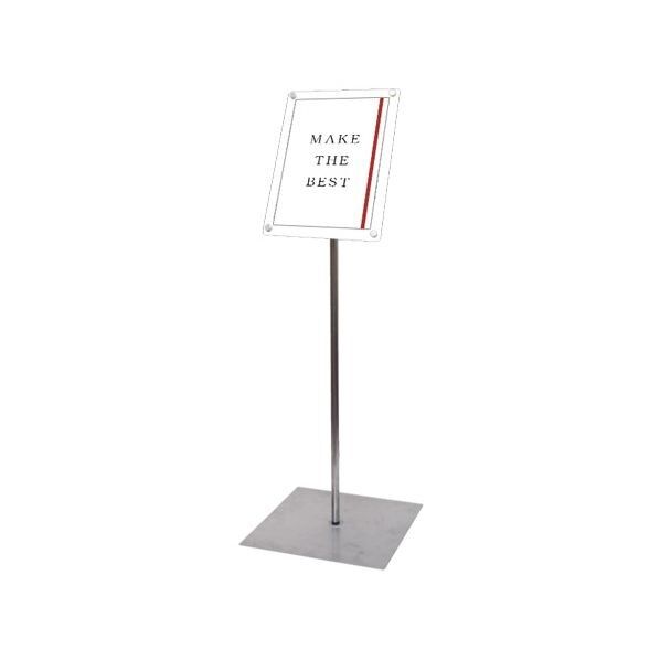 インフォメーションアクリルスタンド80 A4縦ホワイト ホワイト 210×350×1020mm INFA80A4TW 1点