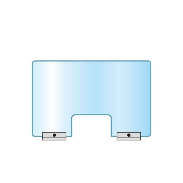 アクリルパーテーション窓付 600×900 透明 900×220×600mm APTM600X900 1点