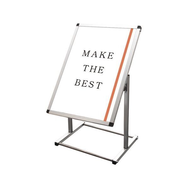 フロアバリウススタンドI型アクリルタイプ A1縦 シルバー 630×420×1320mm FVAIACA1T 1点