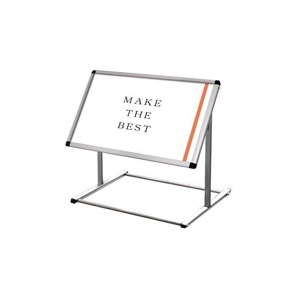 フロアバリウススタンドI型アクリルタイプ A1横 シルバー 877×420×1195mm FVAIACA1Y 1点