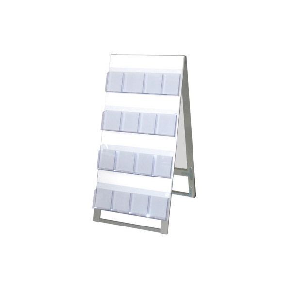 ケーススタンド看板 450幅4段両面 シルバー 460×520×970mm CSK450X8R 1点