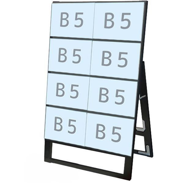 ブラックカードケーススタンド看板 B5横8片面 ブラック 570×340×885mm BCCSKB5Y8K 1点