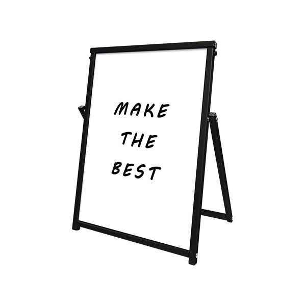 ブラックコンパクトサインホワイトボード B2 ブラック 612×380×770mm BCOSWBB2 1点