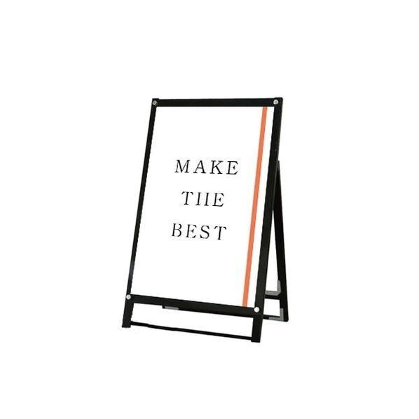 ブラックポスター用スタンド看板 A1ロウ片面ブラック ブラック 674×395×970mm BPSSKA1LKB 1点