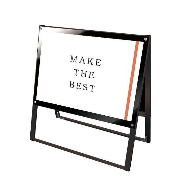 ブラックポスター用スタンド看板 A1横両面ブラック ブラック 920×520×970mm BPSSKA1YRB 1点