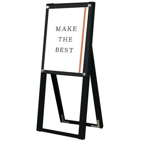 ブラックポスター用スタンド看板 A3縦ハイ片面ブラック ブラック 380×395×970mm BPSSKA3THKB 1点