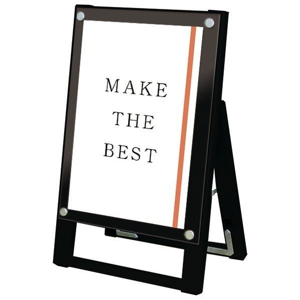 ブラックポスター用スタンド看板 A3縦片面ブラック ブラック 380×245×595mm BPSSKA3TKB 1点