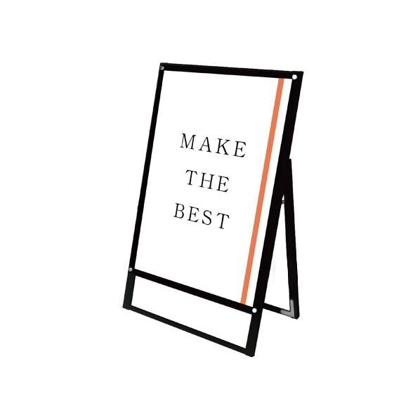 ブラックポスター用スタンド看板 B1片面ブラック ブラック 808×480×1275mm BPSSKB1KB 1点