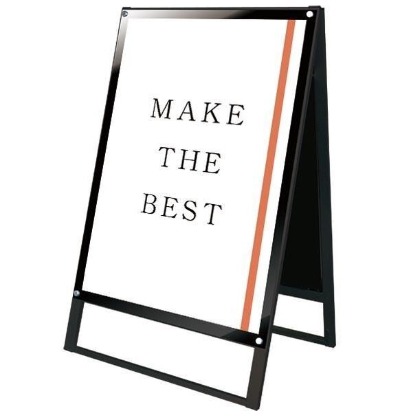 ブラックポスター用スタンド看板 B1両面ブラック ブラック 808×670×1275mm BPSSKB1RB 1点